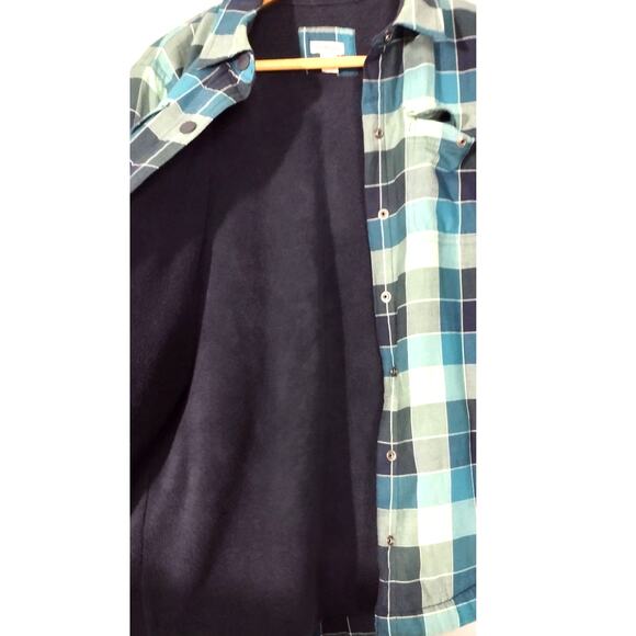 L.L Bean Women's Fleece-Lined Green Plaid Flannel Shirt Small Snap-Front - Picture 15 of 15